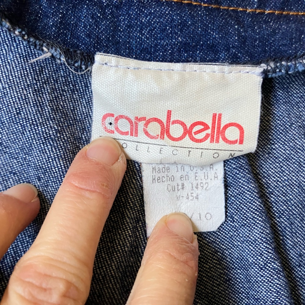 Vintage '80s Carabella Boom Boom Studded Flare Jeans Blue Denim Cotton Medium - Picture 7 of 12